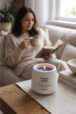 Okyanus Kokulu Mum, Modern Beton Mumluk, El Yapımı, Dogal Soya Mumu, 110gr - Görsel 3